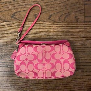Pink COACH Wristlet/Purse